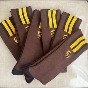 Brand New UPS Brown Crew CoolMax Socks Men’s Size L (11-13)- 6 Pairs